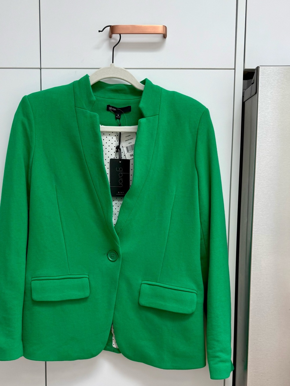 Gibson Bright Green Single-Button Blazer